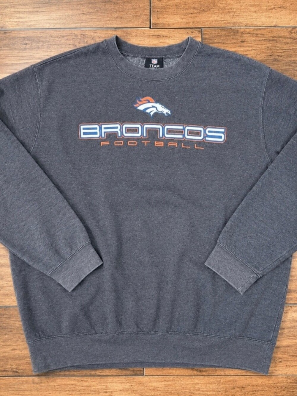 NFL Denver Broncos Gray Crewneck Sweatshirt Football